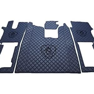 Kram-Truck Fußmatten-Set, Kompatibel Mit Scania R 2017 Und Neuer (Neue Generation), Für Drehgelenk des Gefederten Beifahrersitzes, 10mm Schaumstoff, Automatikgetriebe, Marineblau