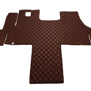 KRAM-TRUCK Auto Fußmatten Kompatibel mit FIAT Ducato, Peugeot Boxer, Citroen Jumper ab 2007, Dunkelbraun, Schwamm Kunstleder 1 cm, Hygienezertifikat, Komfortable Bezüge - Image 6