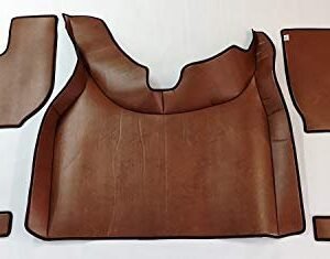 KRAM-TRUCK Gesteppte Autofußmatten Kompatibel mit Volvo FH 4 ab Jahr 2013, Hellbraun, Lederimitat auf 10 mm dickem Polsterschaum, Hygienezertifikat - Image 1