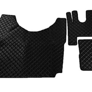 Kram-Truck - Steppmatten, Kompatibel mit Renault Gama T, LKW-Fußmatten, Vollboden, Tunnel, langlebig und praktisch, auffälliges Design, schwarz - Image 1